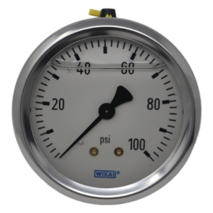 PRESSURE GAUGE 2.5" DIAL 1/4" NPT 100PSI BACK MOUNT (SERIES 213.53) (9767215)