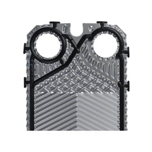 0.5mm 316 M6 03 Flow Channel Plate HT with NBRP Clip-On Gasket - Image 1